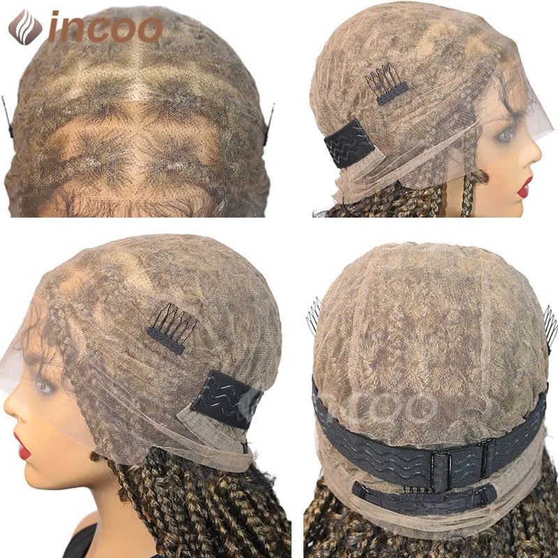 36 Inch Synthetic Braided Butterfly Lace Front Synthetic Wigs - Various Colors Available
