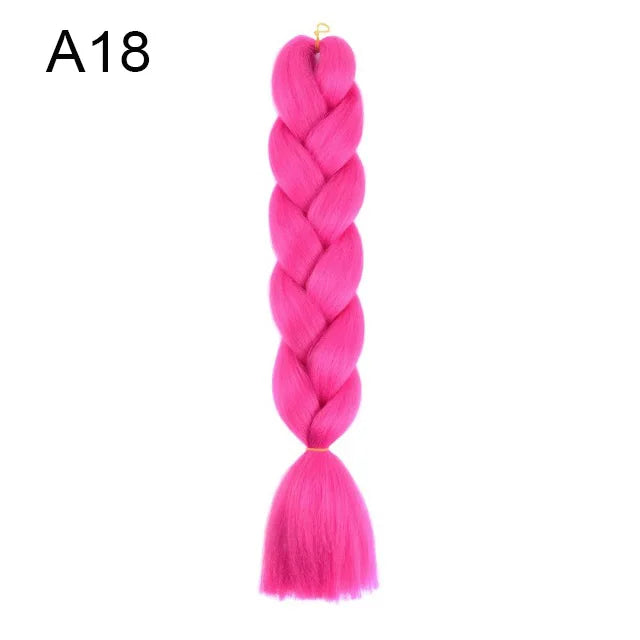 24Inch Synthetic Yaki Jumbo Braiding Hair - Various Colors Available