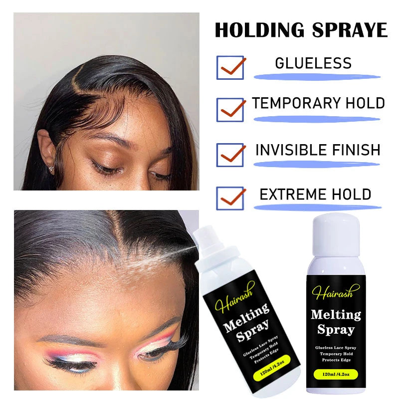 Wig Installation Kit Set includes : Melting Spray, Lace Tint Mousse, Wig Glue Waterproof  & Glue Remover