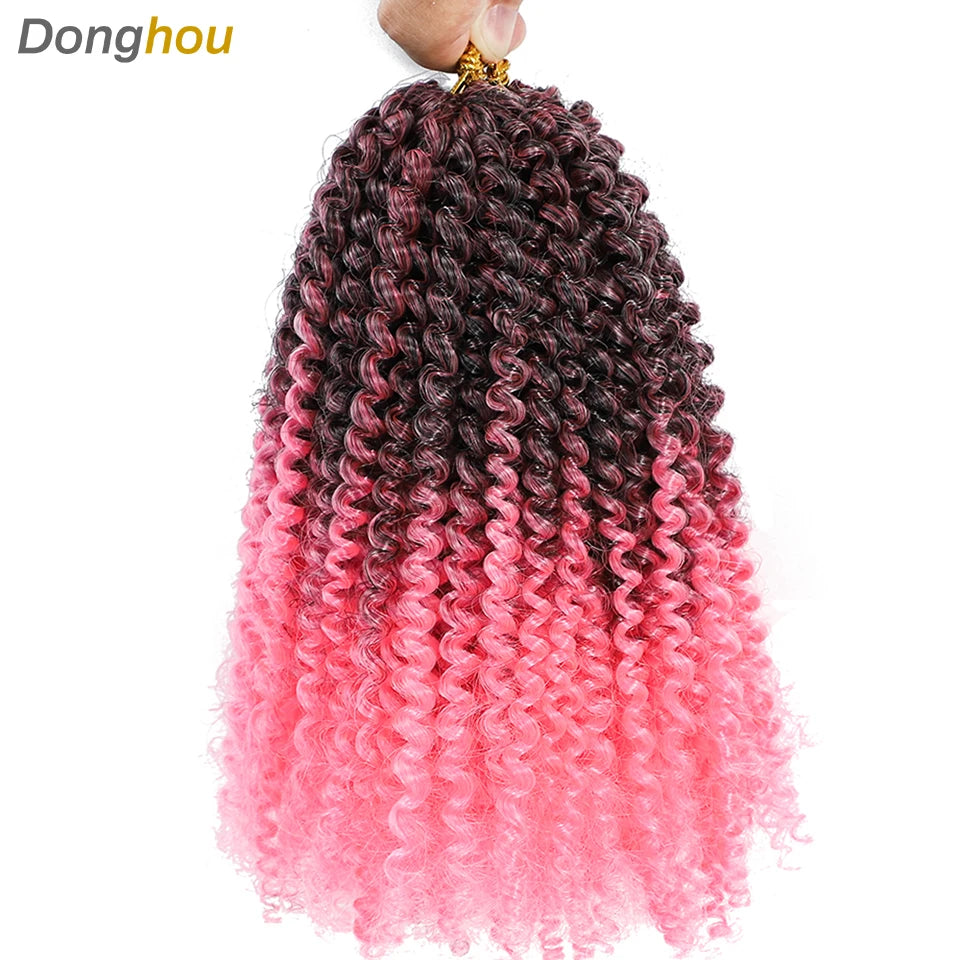 8 Inch Curly Passion Twist Synthetic Crochet Hair - Various Colors Available