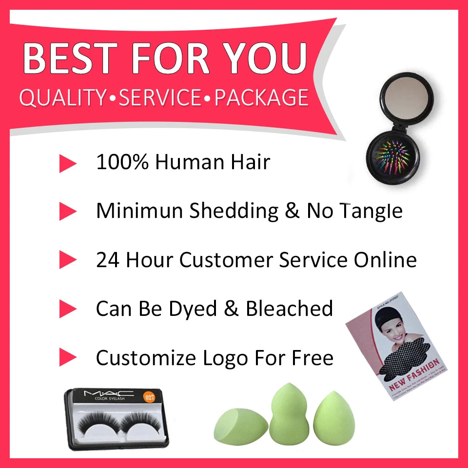 Body Wave Lace Frontal Human Hair - Various Options Available