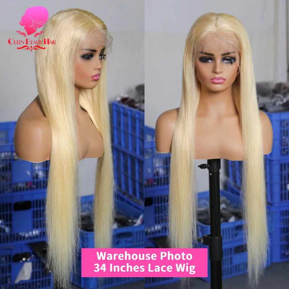 Blonde Bone Straight - 360 Pre Plucked Full Lace Frontal Human Hair Wig