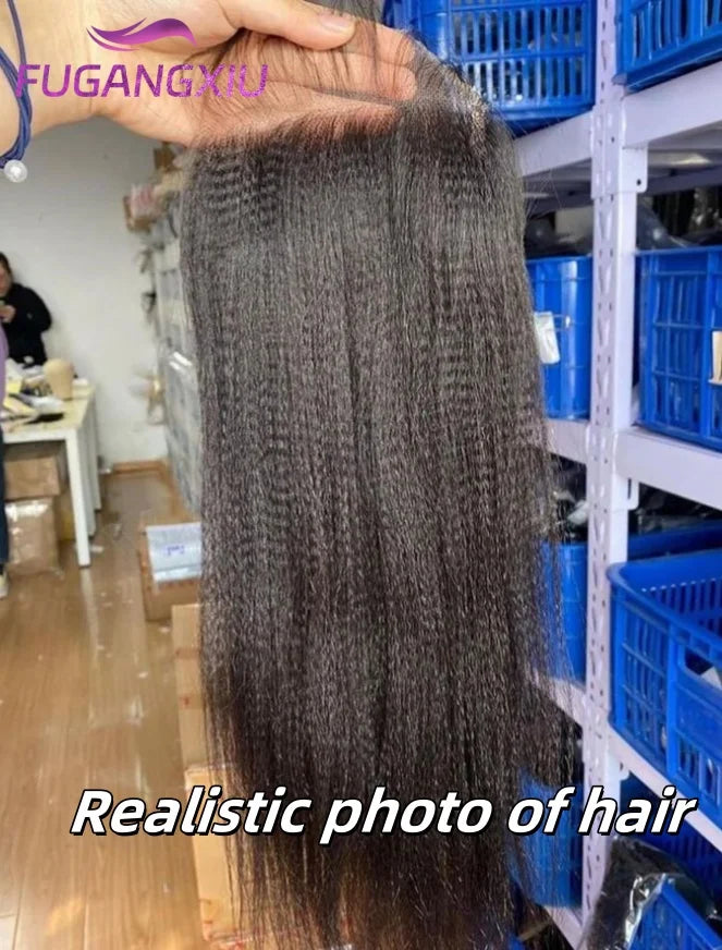 Raw Indian Yaki Straight 3 Bundles With HD Frontal Closure Human Hair Bundles