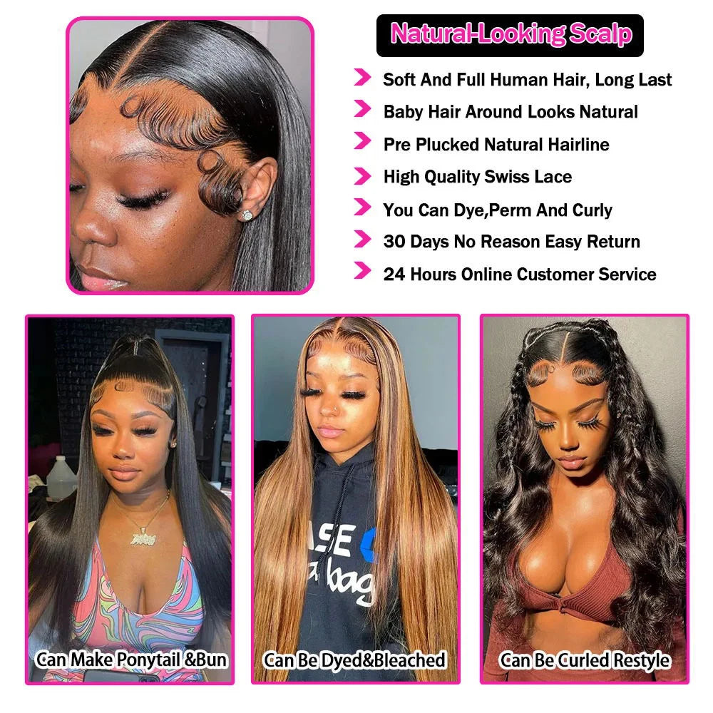 Brazilian Bone Straight - Transparent HD Lace Frontal Human Hair Wig