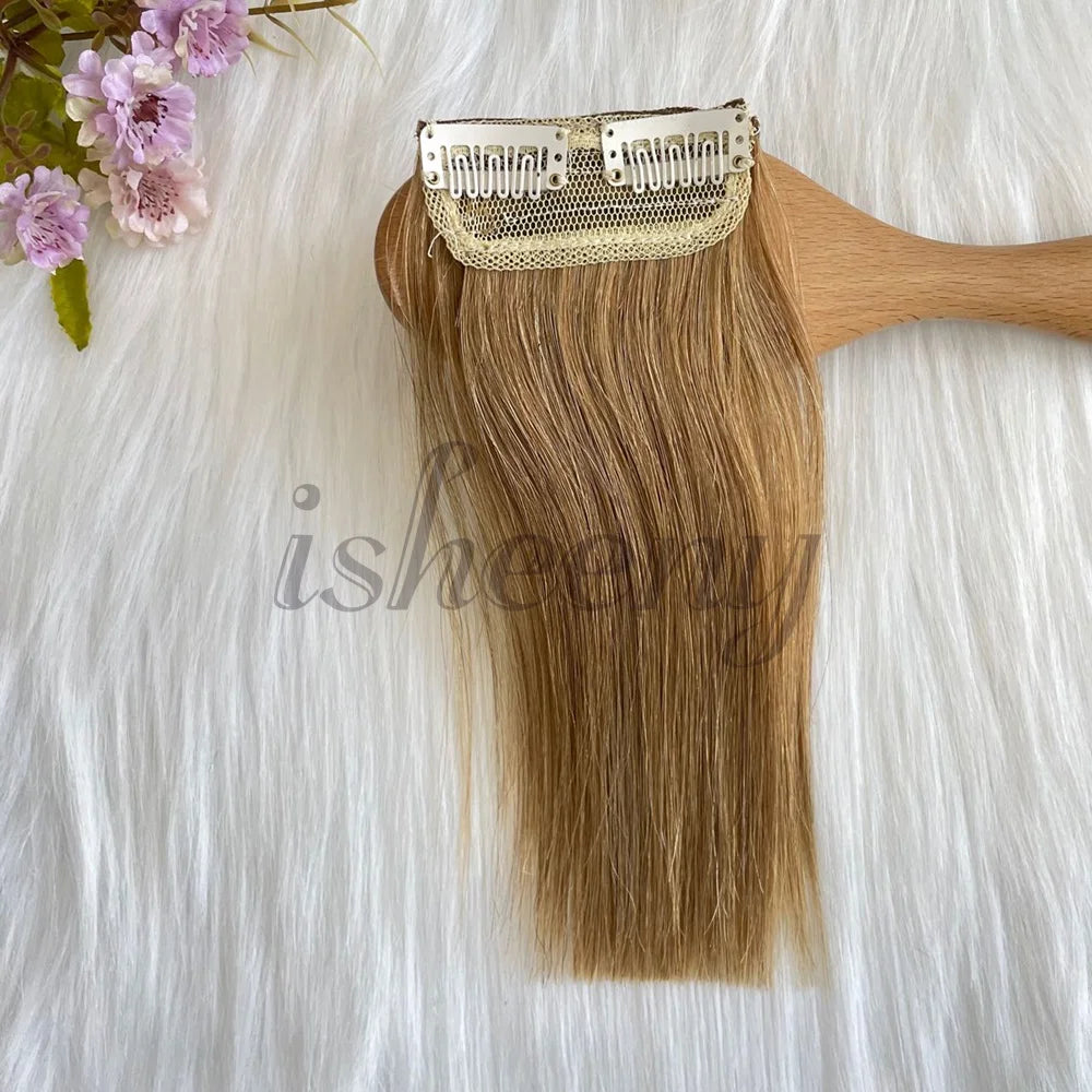 Real Remy Human Hair Clip-In Extensions - Short, Straight Hair Invisible Hairpin Adds Volume & Hides Thinning 10cm-30cm
