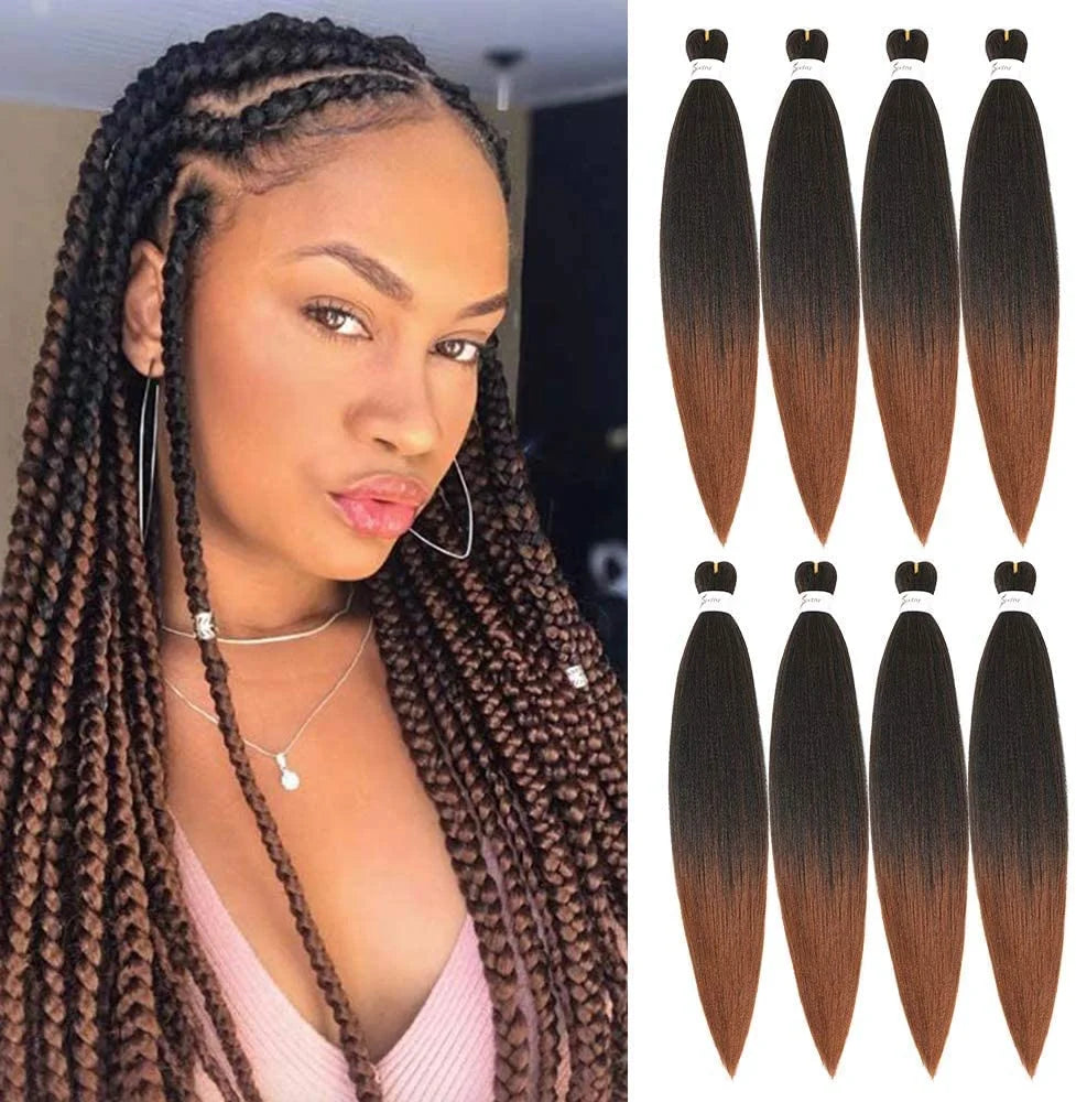 Pre-Stretched Synthetic Braiding Hair - Various Colors Available