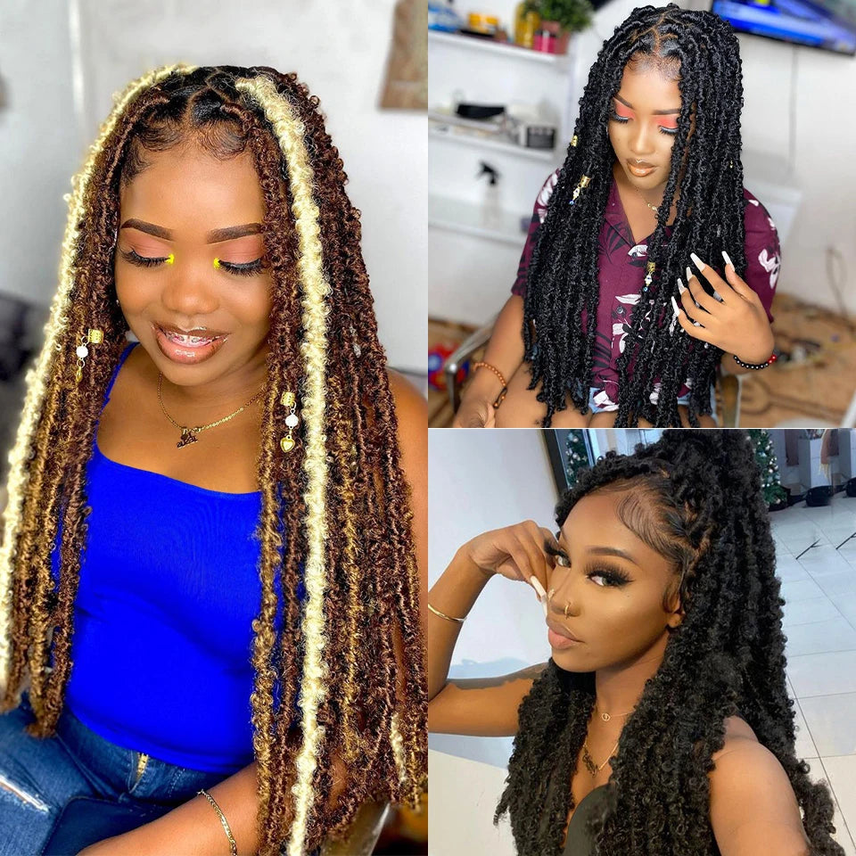 Butterfly Locs Crochet Synthetic Hair - Various Colors Available