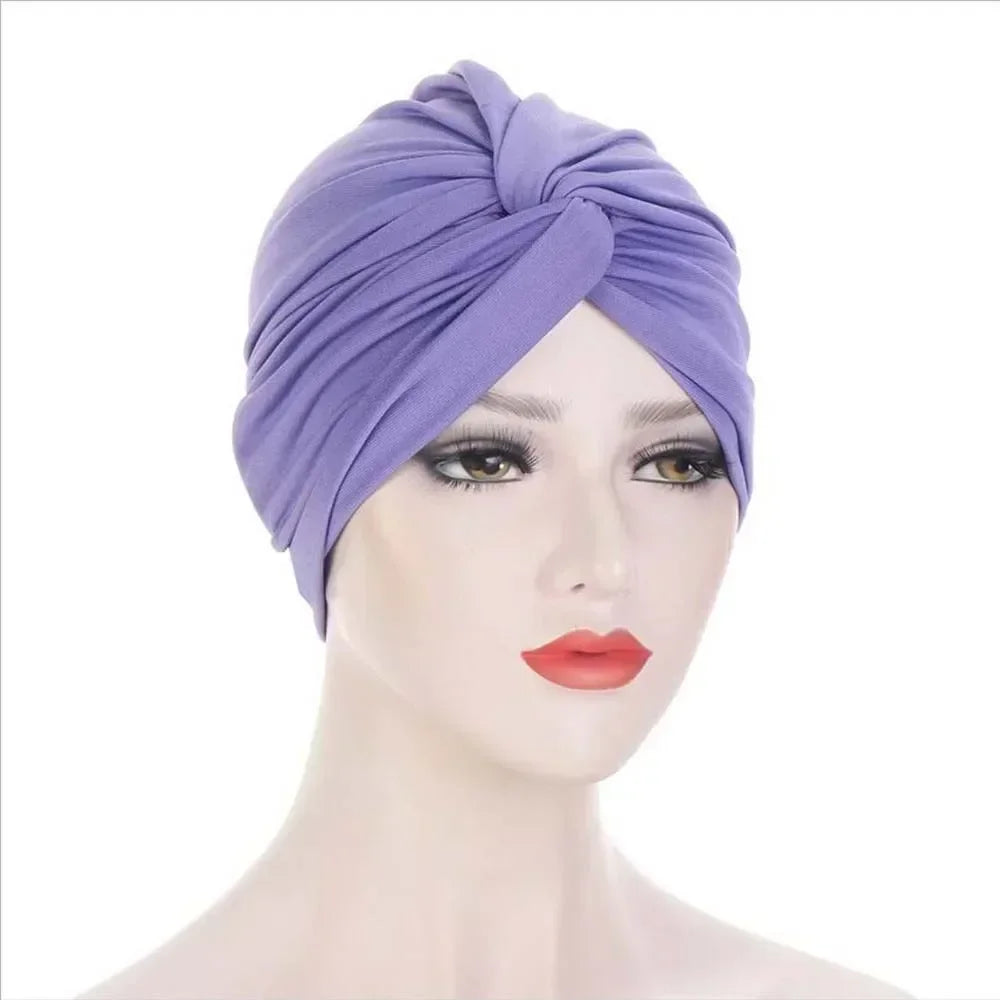 Women's Pleated Turbans in Various Colors