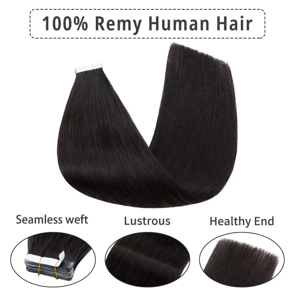 Straight - Tape in Human Hair Extensions 20 Pcs