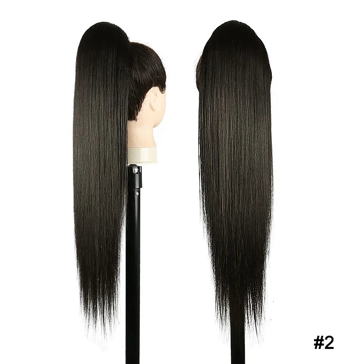 Long Synthetic Clip In Drawstring Ponytails - Various Options Available