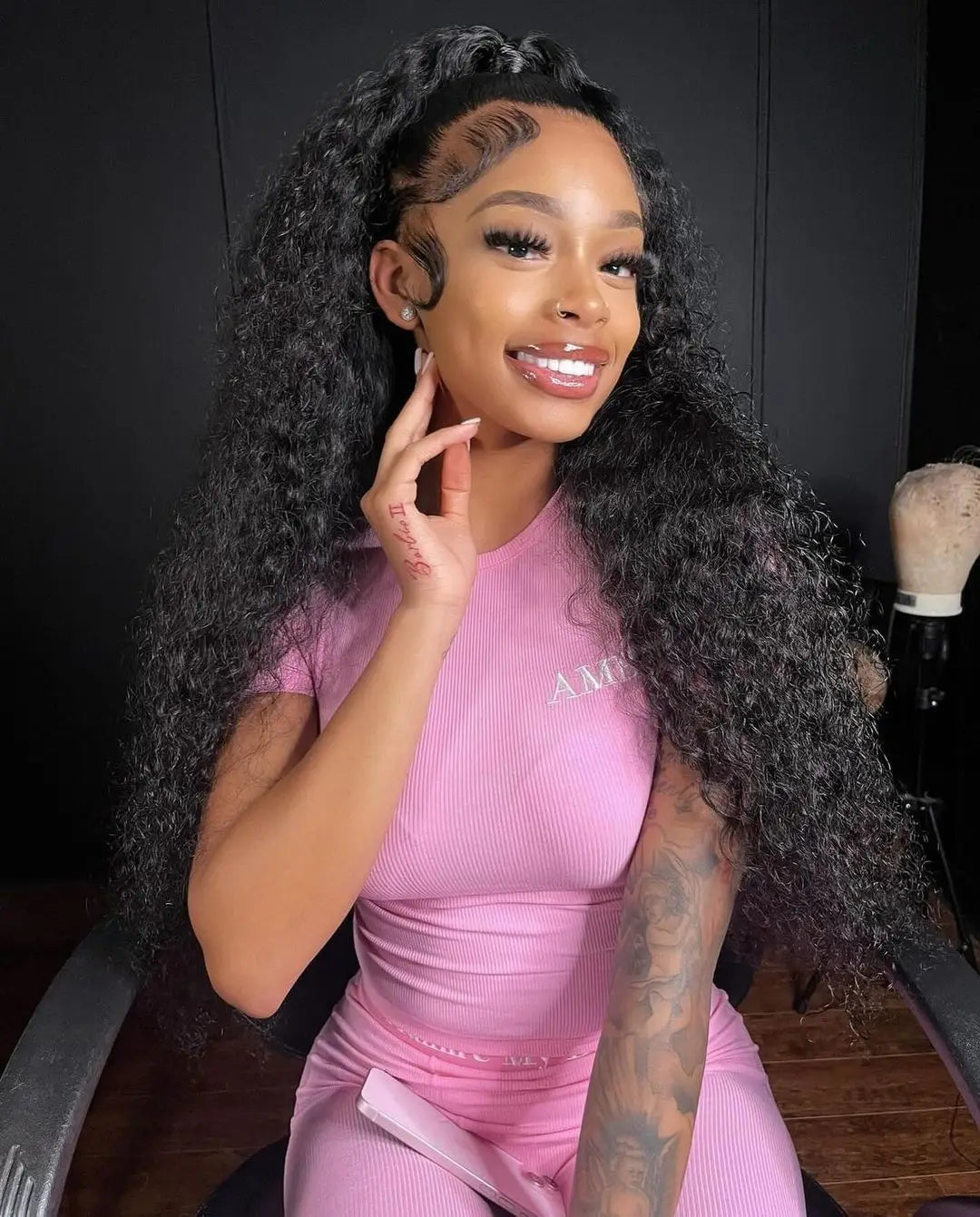 Brazilian Deep Wave Curly - Pre Plucked 360 Lace Front Human Hair Wig
