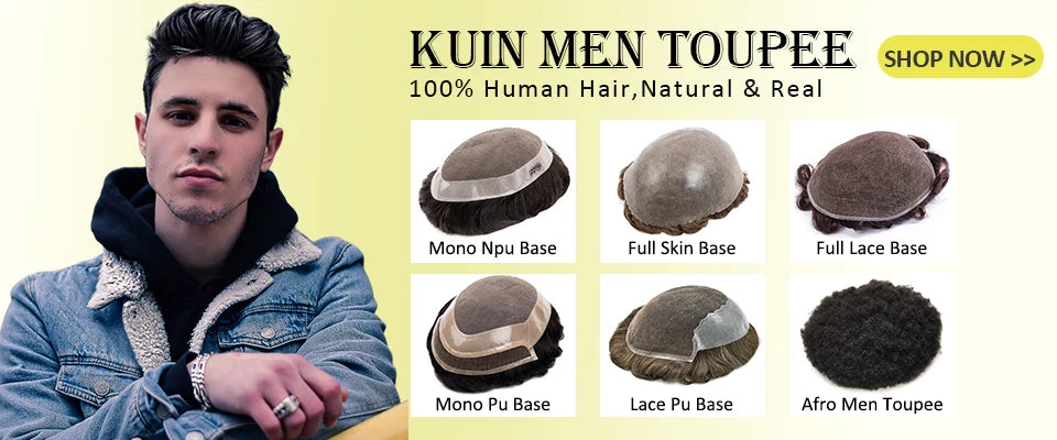 Kuin Kinky Curly - Injection PU Prosthesis Hair System - Various Options Available