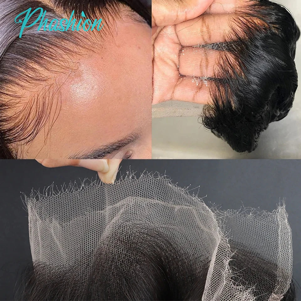 Natural Black 100% Human Hair Straight HD Lace Closure or Pre Plucked Swiss Lace Full Frontal