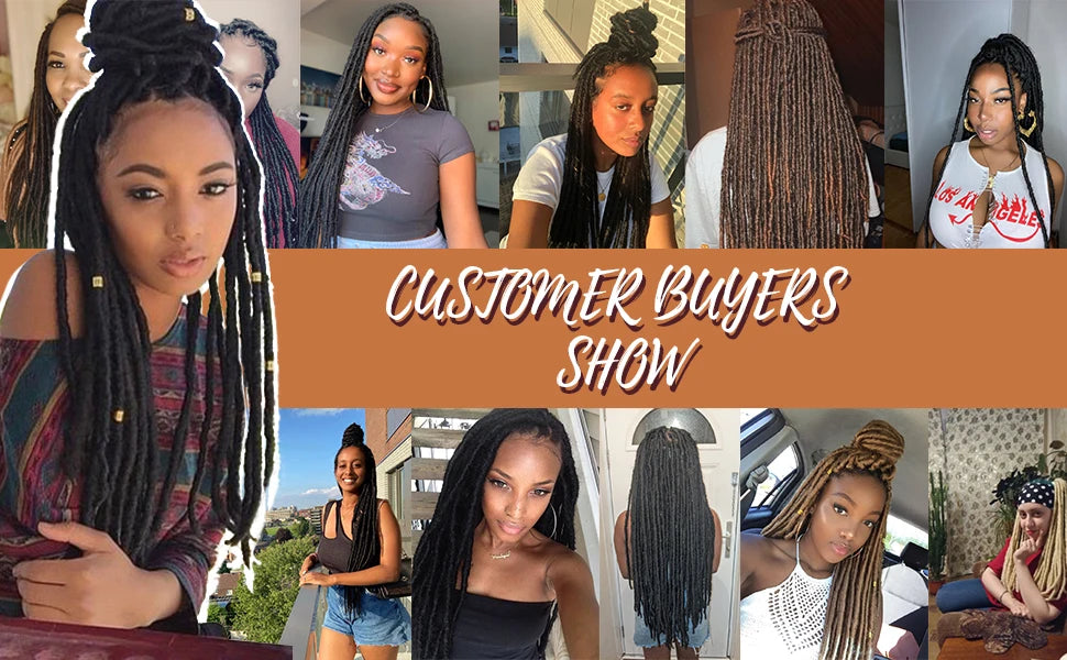 Synthetic Faux Locs Crochet Hair - Various Colors Available