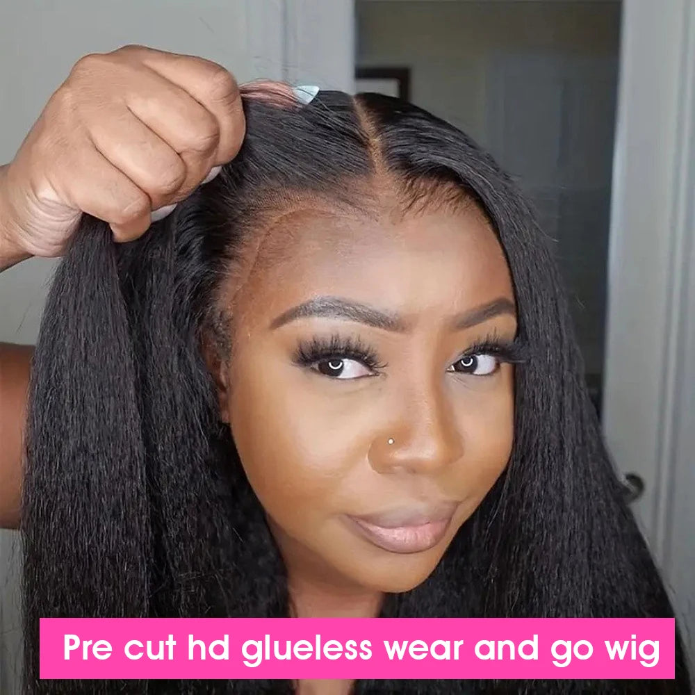 Yaki Straight - Glueless HD Lace Front Ready To Wear And Go Human Hair Wig