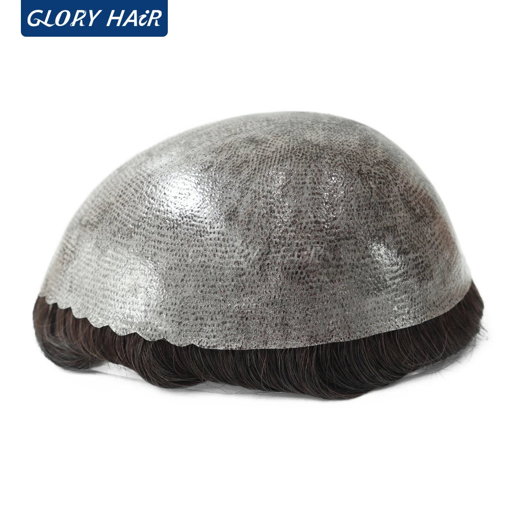 Indian Human Hair Thin Skin Hair Prosthesis 0.12 - 0.14 mm Toupee/Replacement Unit - Various Options Available