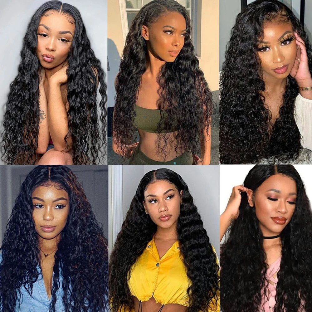 Peruvian Water Wave - 13x6 Transparent Lace Front Human Hair Glueless Wig