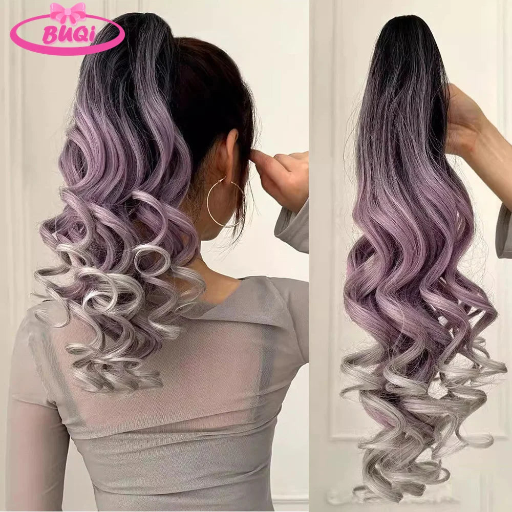 Body Wave Claw Clip On Synthetic Ponytails - Various Options Available