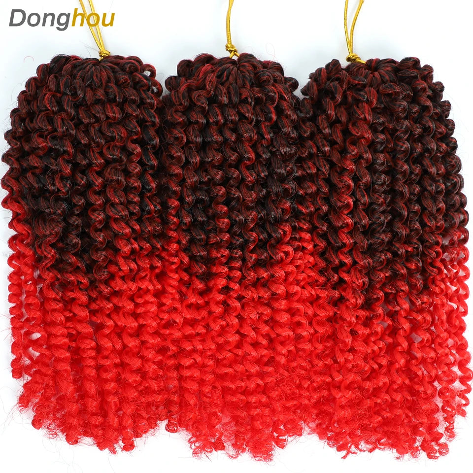 8 Inch Curly Passion Twist Synthetic Crochet Hair - Various Colors Available