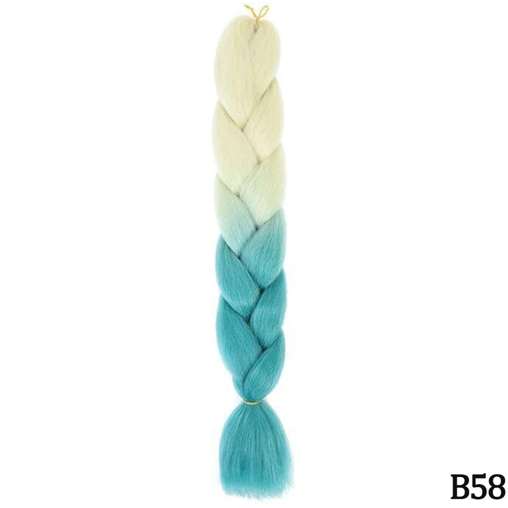 24" Synthetic Yaki Jumbo Braiding Hair - Various Colors Available