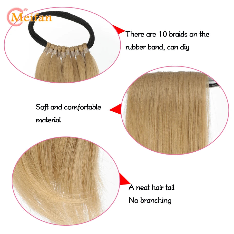 24 Inch Synthetic Hair Ponytail Extensions - Various Colors Available