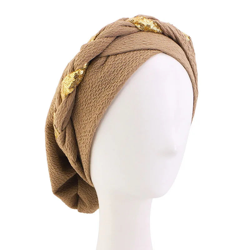 Women's Pleated Turbans in Various Colors