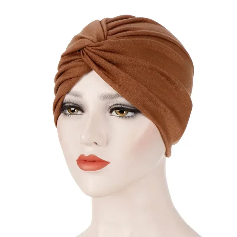 Women's Pleated Turbans in Various Colors