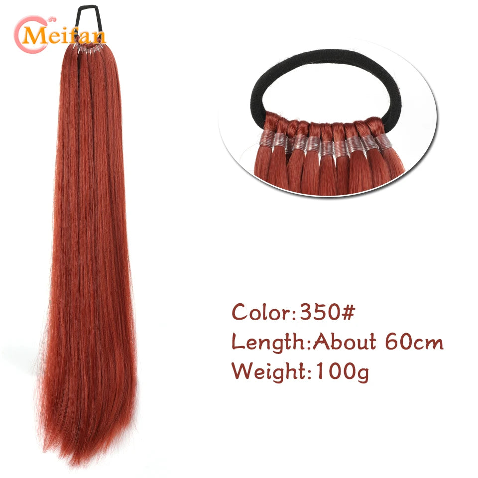 24 Inch Synthetic Hair Ponytail Extensions - Various Colors Available