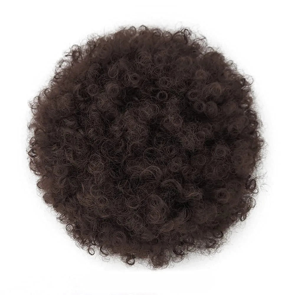 2Pcs Afro Puff Drawstring Ponytail, Synthetic Hair