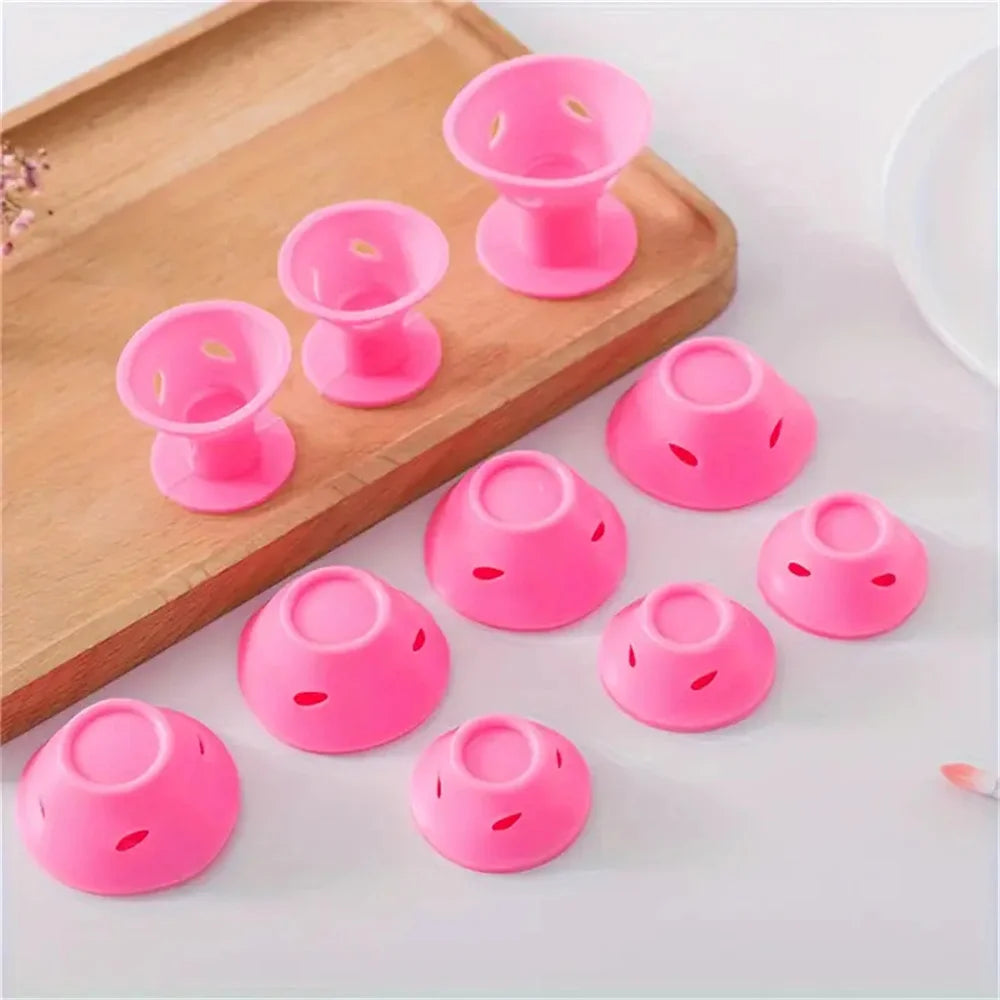 10/20pcs Mushroom Hair Curlers Soft Gentle Hair Care Rollers Non-Slip Silicone Wave Formers for Easy DIY Styling Curling Tools