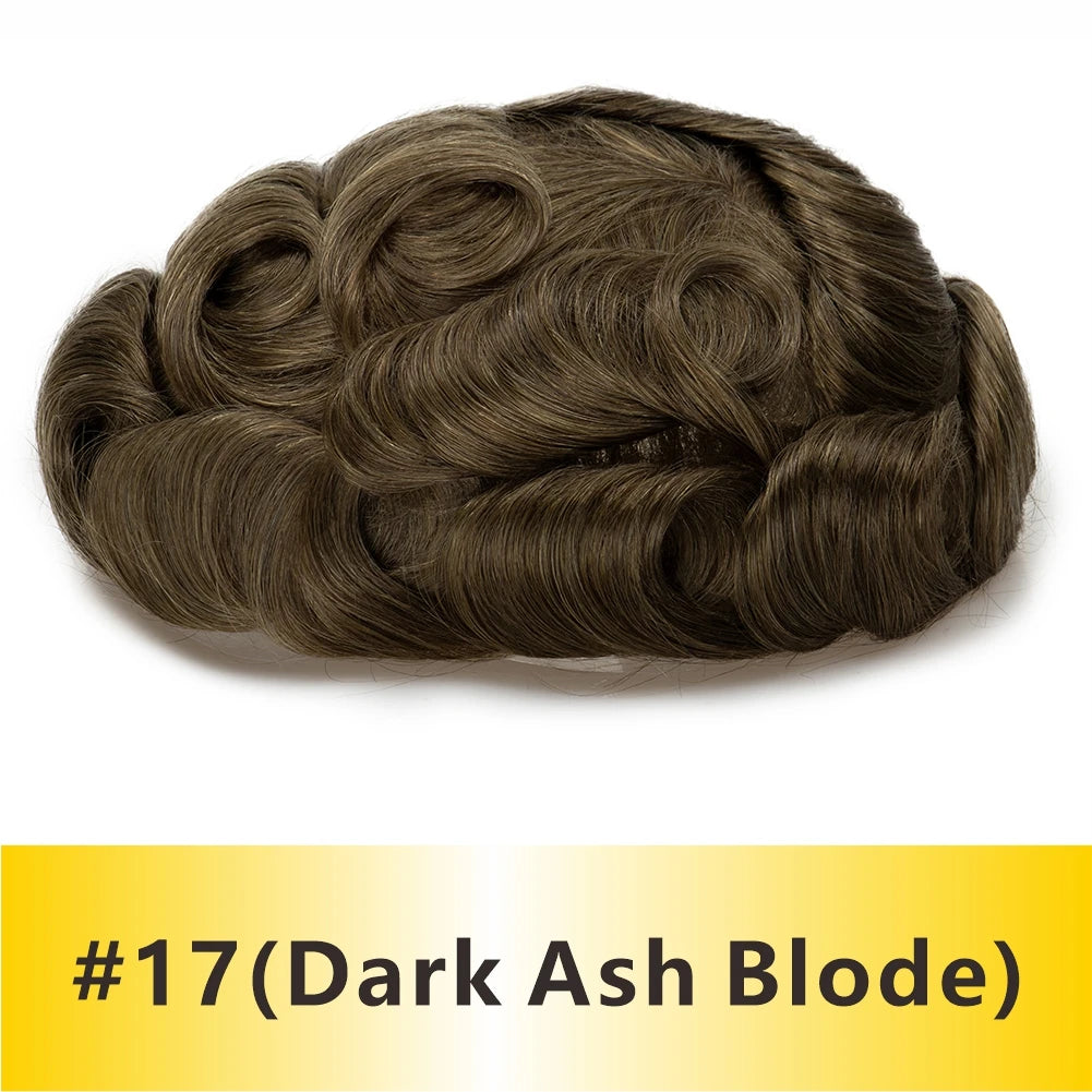 Natural Hairline Toupee Human Hair Double Knots Hair System - Various Options Available