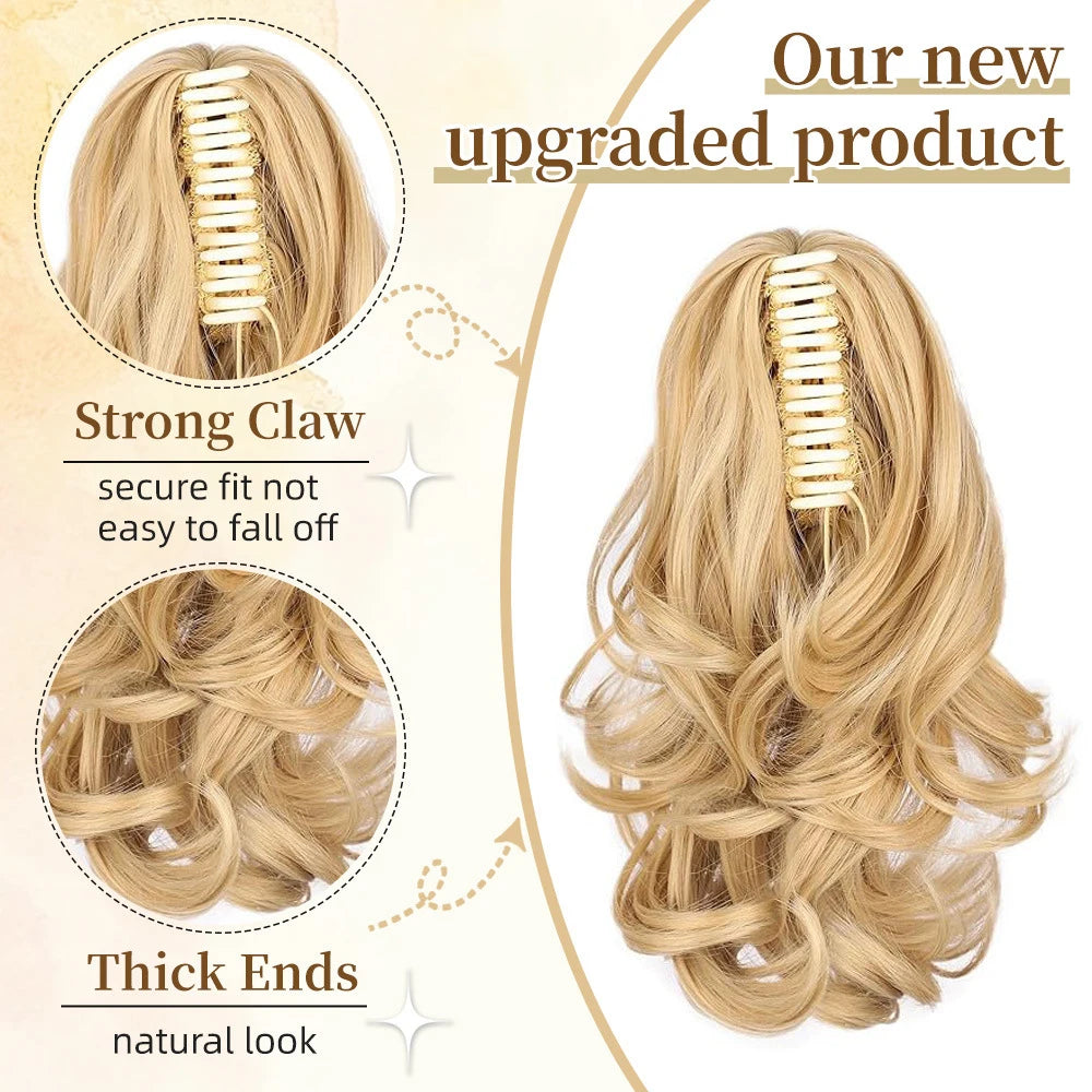Curly Body Wave Synthetic Clip In Ponytails - Various Options Available