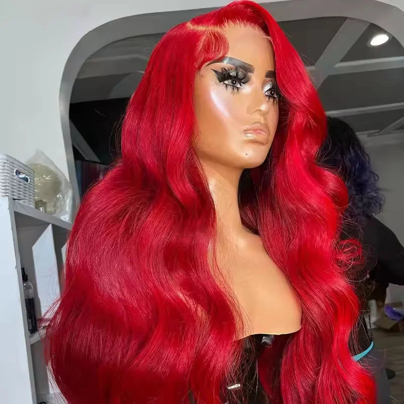 Brazilian Body Wave Hot Red - 4x4, 5x5 & 13x6 HD Lace Front Human Hair Wigs
