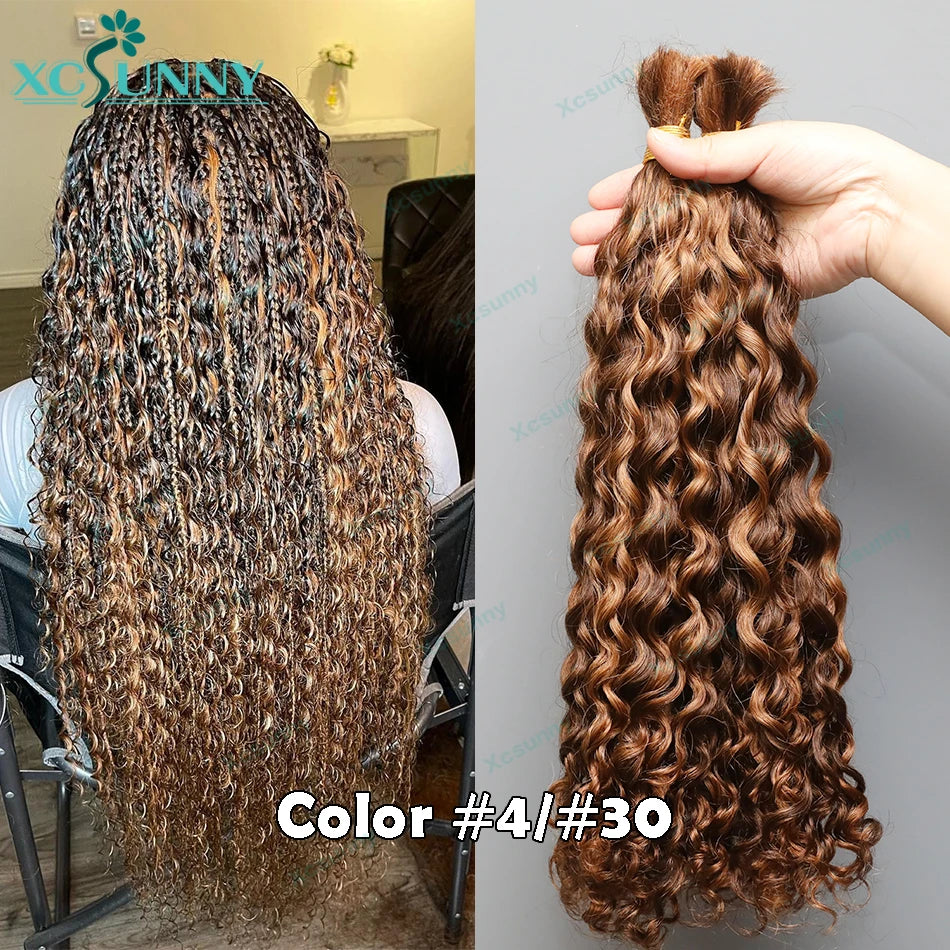 Water Wave Braiding Human Hair - Various Colors Available