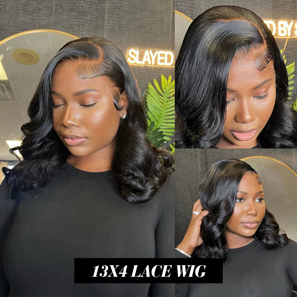 Loose Body Wave Bob - HD Glueless Pre-plucked Lace Front Human Hair Wig