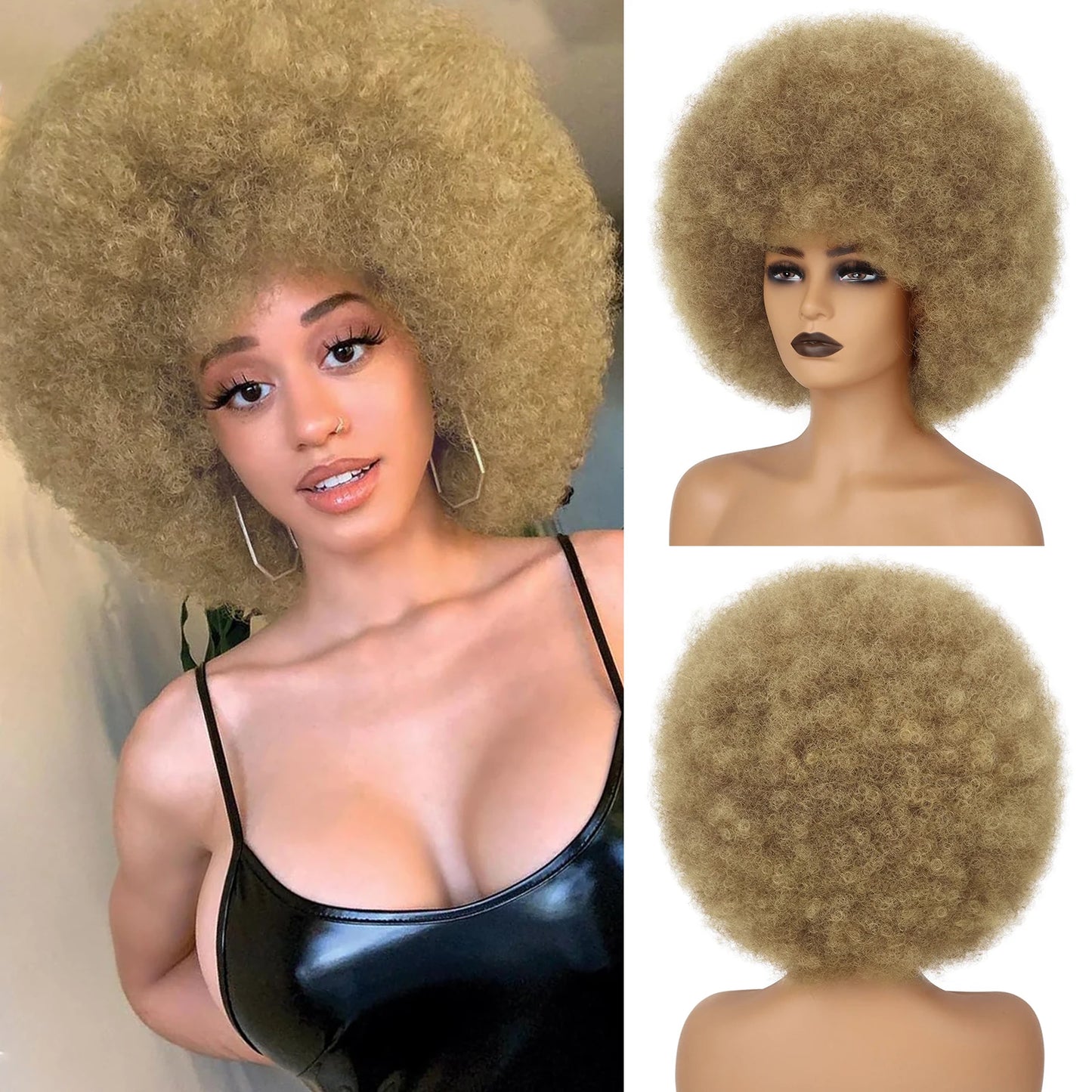 Afro Synthetic Wigs - Various Colors Available