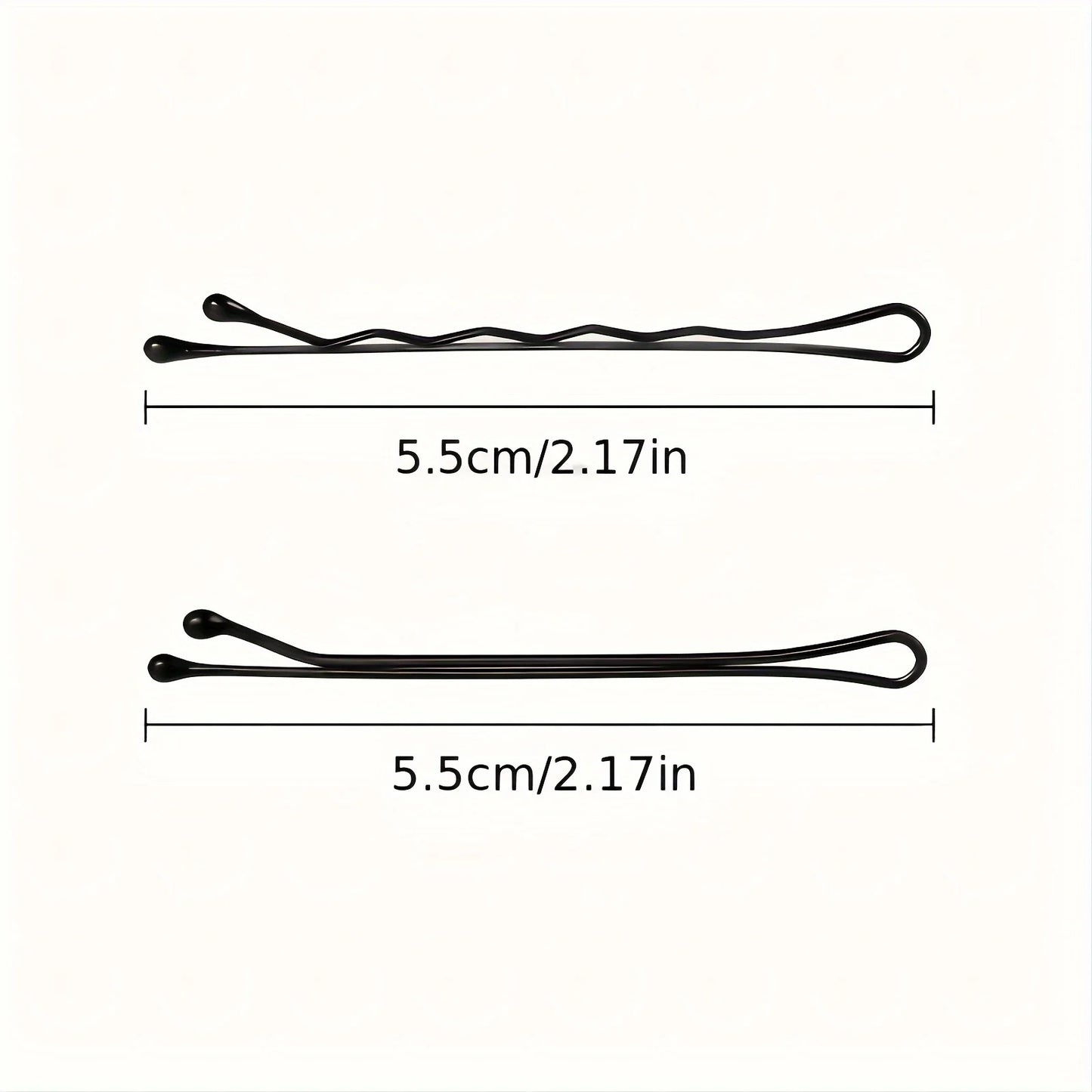 50/100pcs Classic Black 2.17inch Alloy Bobby Pins