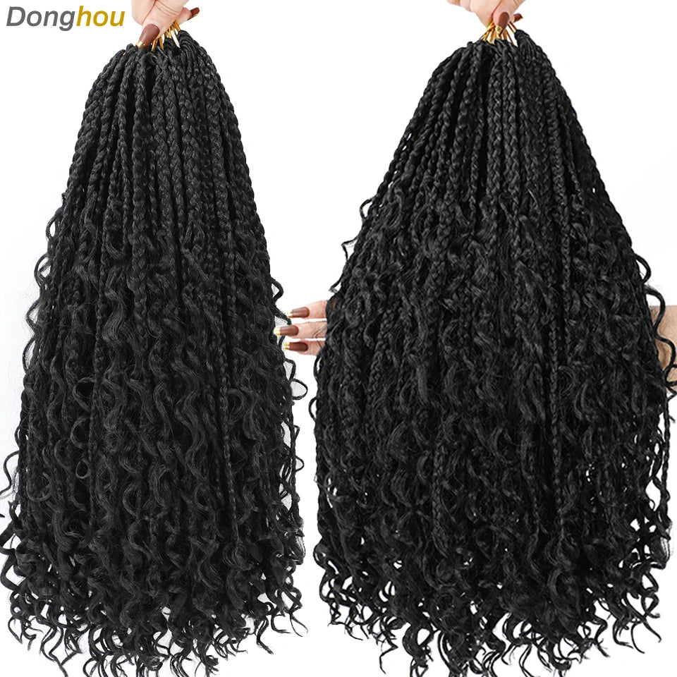 Boho Box Braids Synthetic Crochet Hair