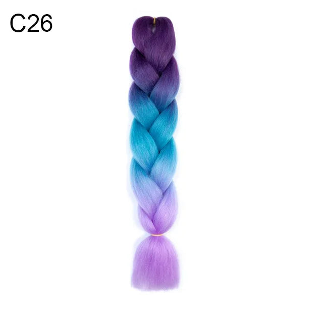 24Inch Synthetic Yaki Jumbo Braiding Hair - Various Colors Available