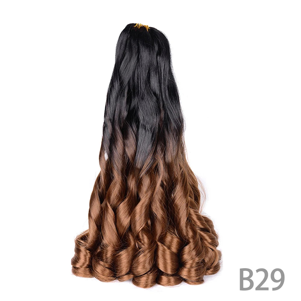 Loose French Spiral Curl Synthetic Pre-Stretched Braiding Hair
