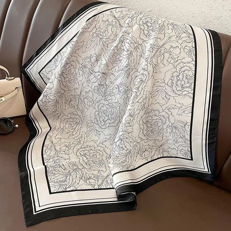 100%Polyester Scarf 70cm Printed Square Scarf