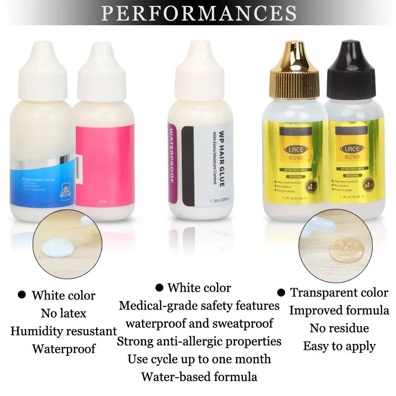 No Residue Transparent/Clear Strong Hold Waterproof Lace Glue