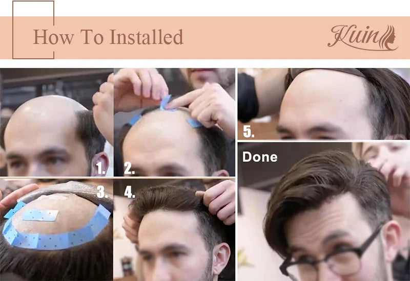 Straight Human Hair Replacement (Toupee) Injection Skin, Hair Capillary Prosthesis