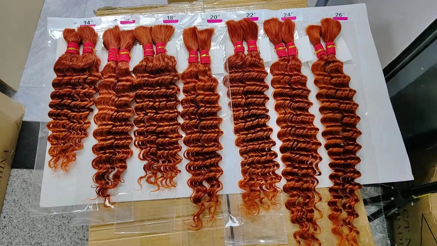 Deep Wave Highlight Ombre Human Hair For Braiding