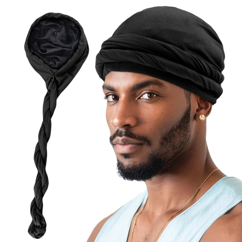 Elastic Men's Turban Hat/Scarf  - Various Colors Available