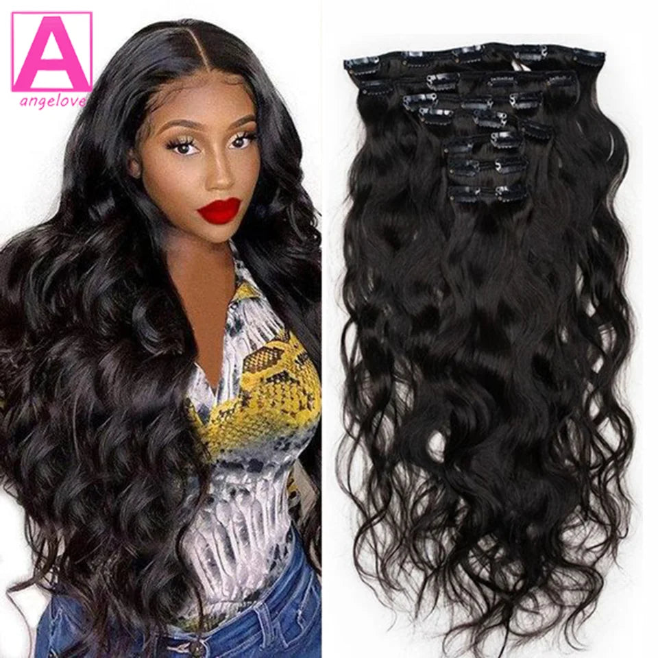 Body Wave Natural Color Remy Human Hair Clip Ins
