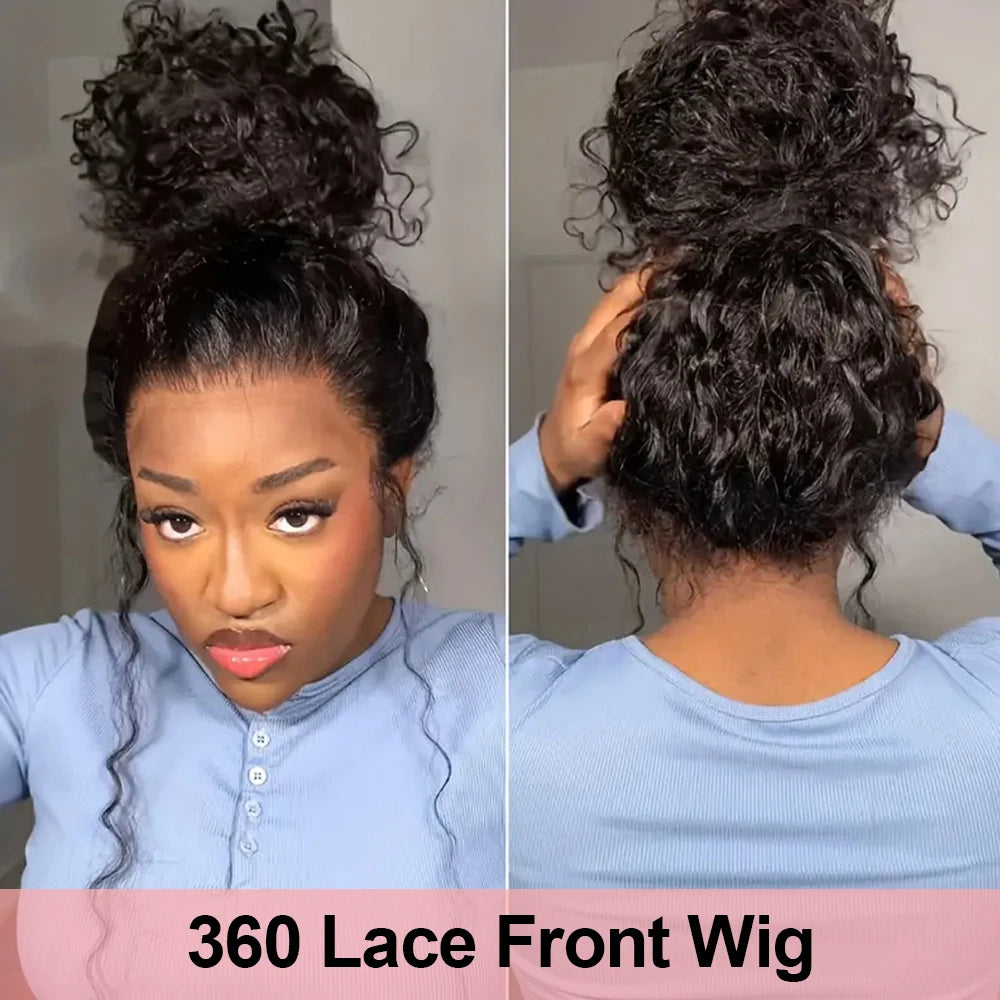 Brazilian Deep Wave Curly - Pre Plucked 360 Lace Front Human Hair Wig