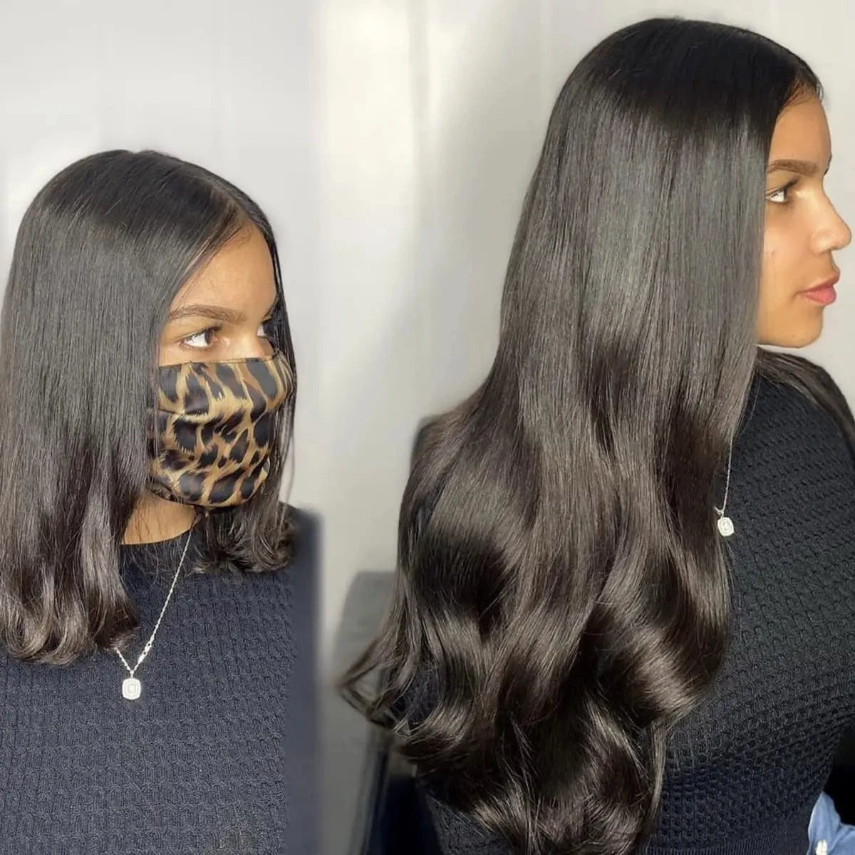 Straight 8pc Clip - In Human Hair Extensions - Various Colors Available