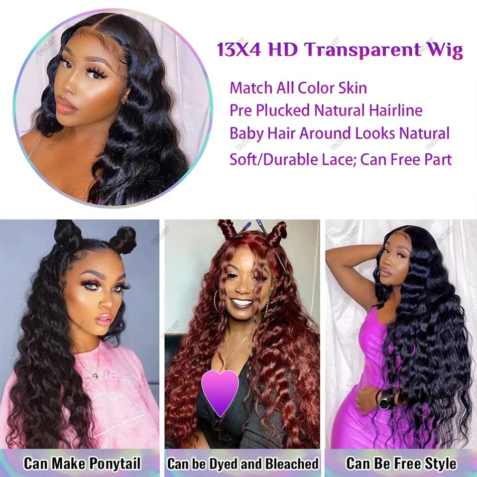 Loose Deep Water Wave - Glueless HD Lace Frontal Ready To Wear Human Hair Wig