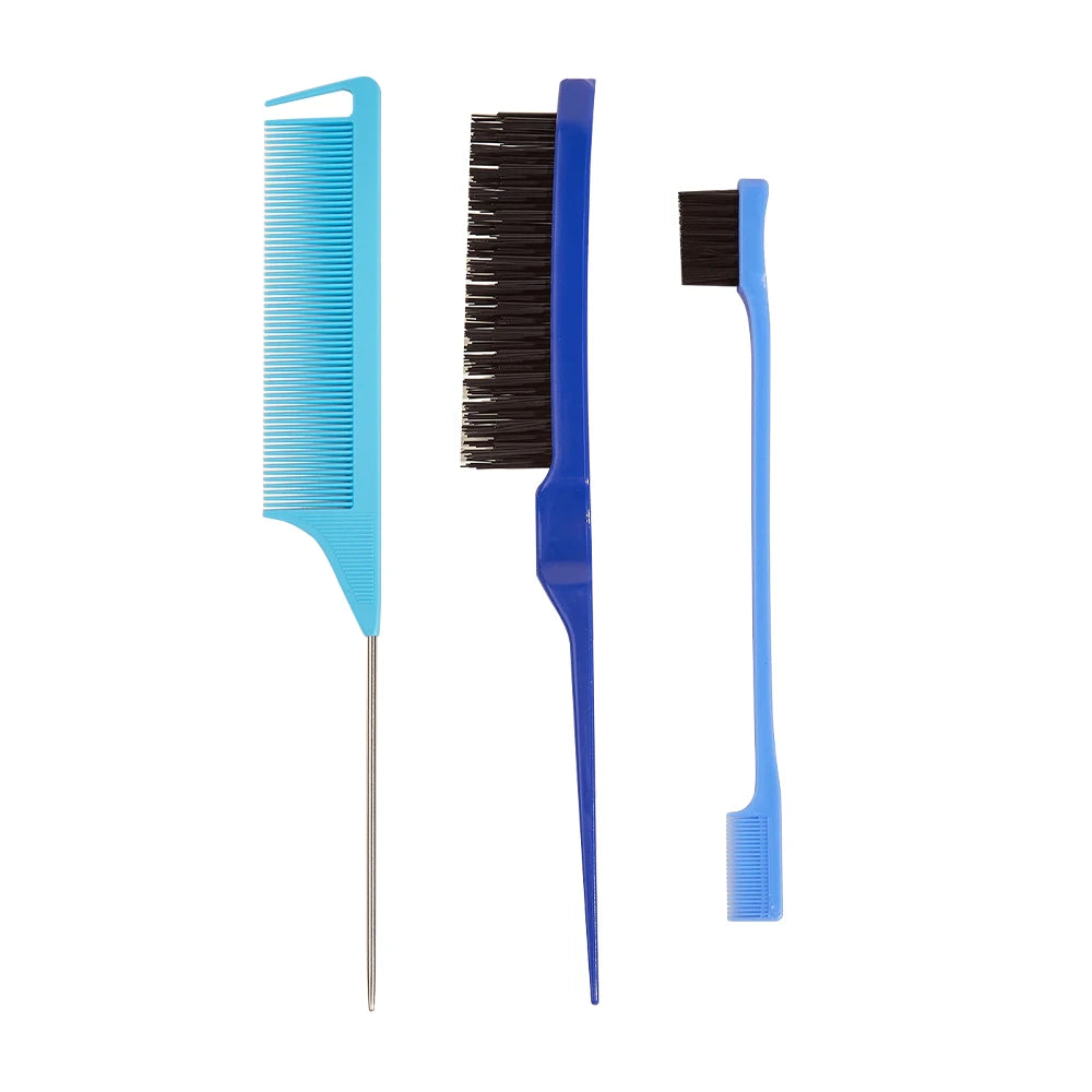 Pro Pointed Tail Hair Styling Anti-static Comb Hair Brush Steel Needle Pin Rat Tail Combs Sets